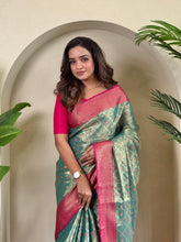 Tissue Silk Zari Weaving Elegant Jaal Saree